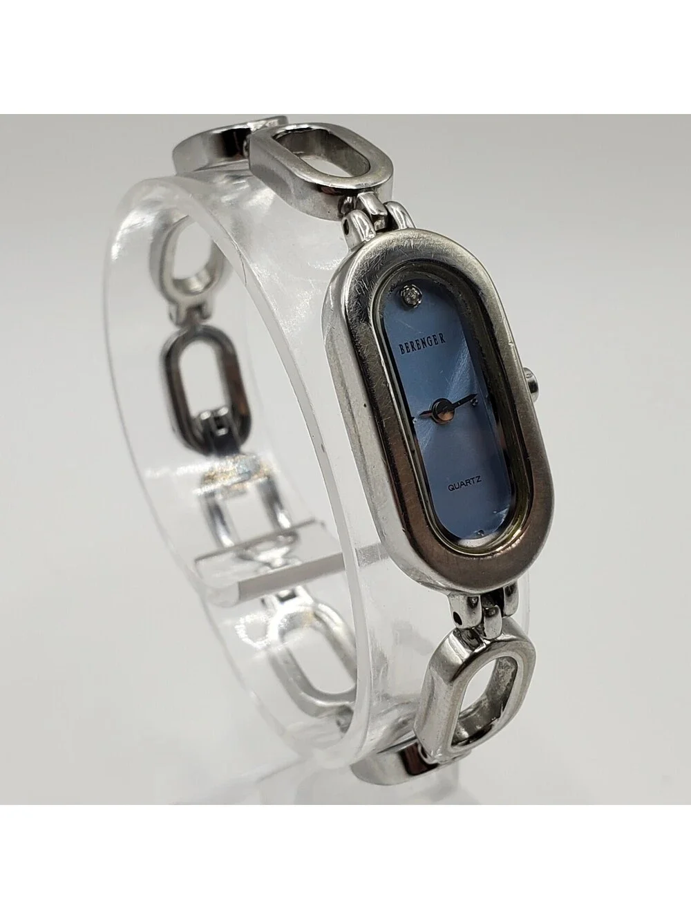 Berenger Womens Watch 13mm Blue Dial Silver Tone New Battery